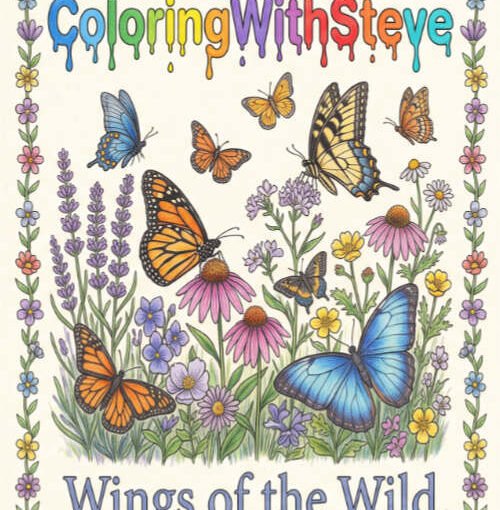 Wings of the Wild Coloring Book Cover