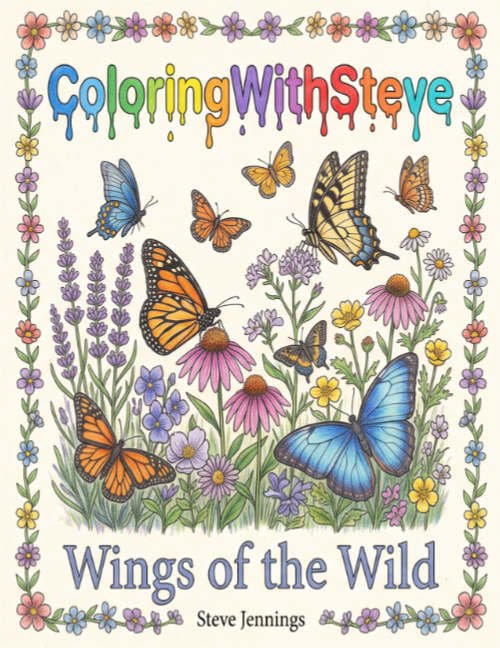Wings of the Wild Coloring Book Cover