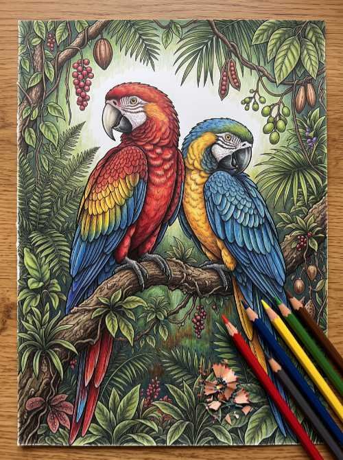 Macaws colored